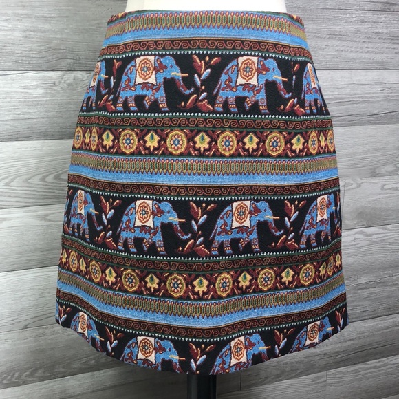 Modcloth Louche Elephant Instinct Jacquard Woven Skirt 4 - Picture 3 of 11